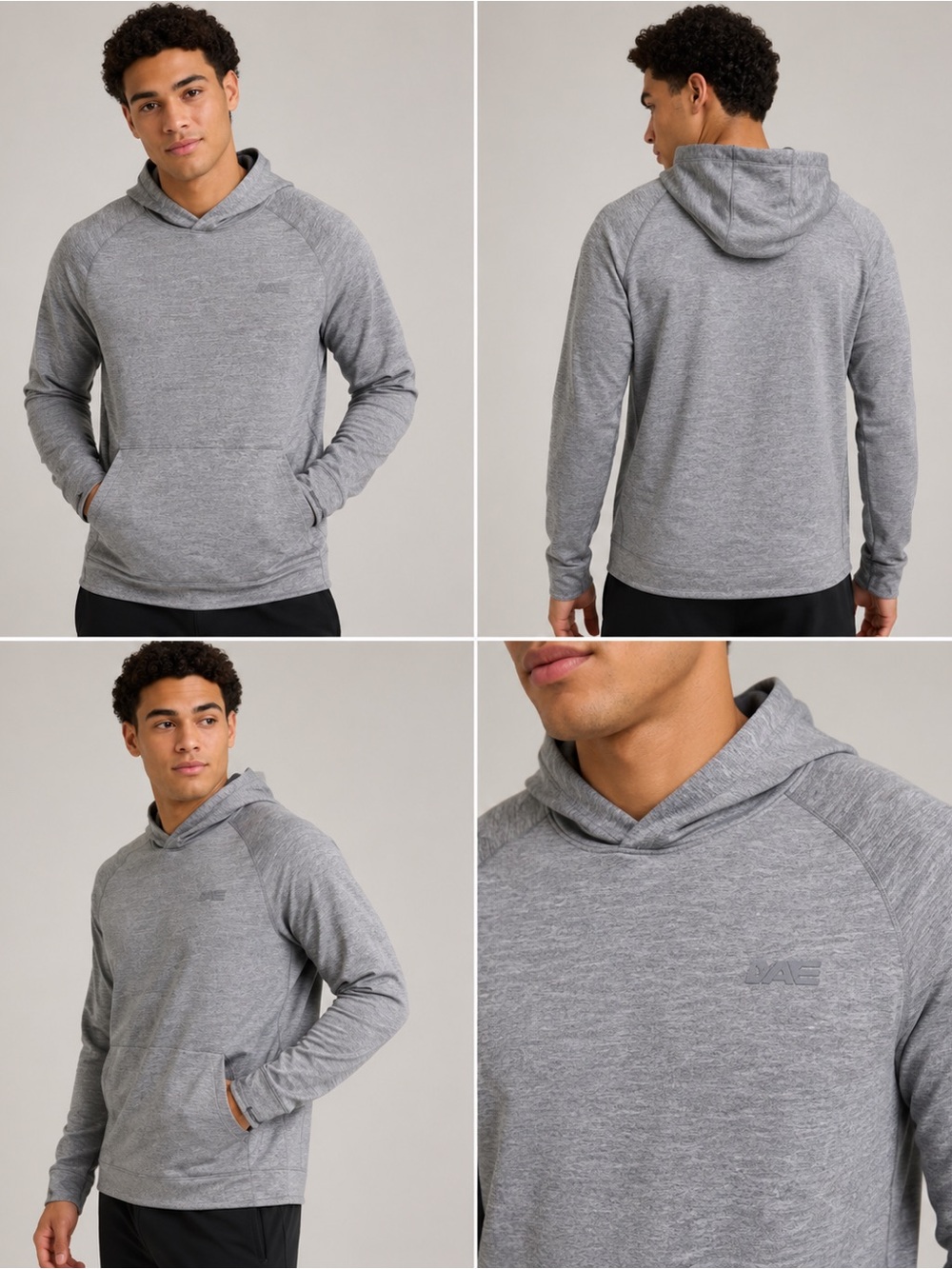 NWT American Eagle AE Gray Performance Hoodie Men’s Small Pullover Sweatshirt